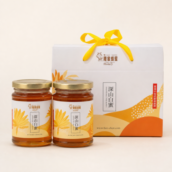 深山白蜜雙瓶禮盒 500g×2|陳家蜂蜜 深山白蜜雙瓶禮盒,500 公克兩瓶裝|陳家蜂蜜